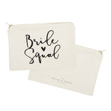 Bride Squad Cotton Canvas Cosmetic Bag - The Cotton and Canvas Co.