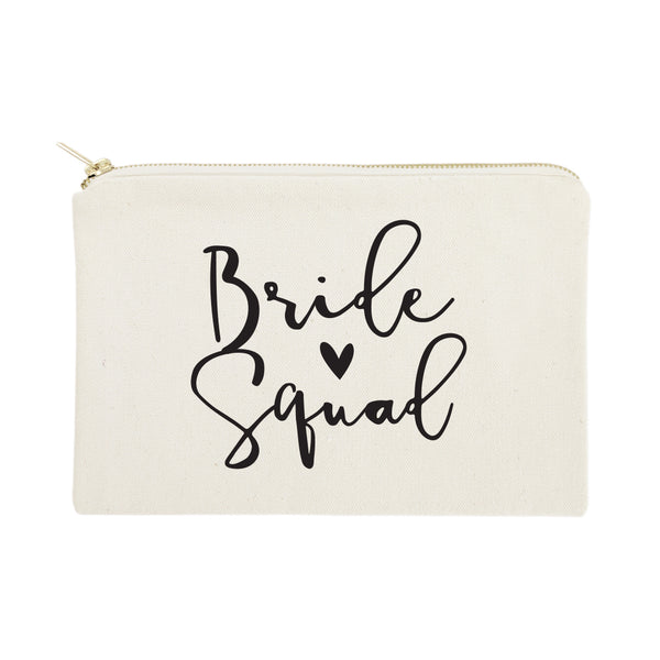 The Cotton and Canvas Co. Bride Squad Cotton Canvas Cosmetic Bag