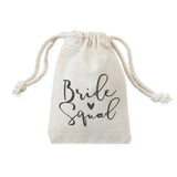 Bride Squad Wedding Favor Bags, 6-Pack - The Cotton and Canvas Co.