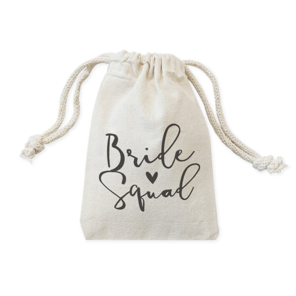 The Cotton and Canvas Co. Bride Squad Wedding Favor Bags, 6-Pack
