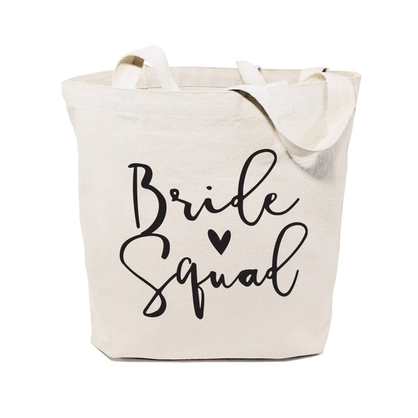 The Cotton and Canvas Co. Bride Squad Wedding Cotton Canvas Tote Bag