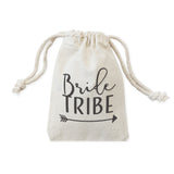 Bride Tribe Wedding Cotton Canvas Favor Bags, 6-Pack - The Cotton and Canvas Co.
