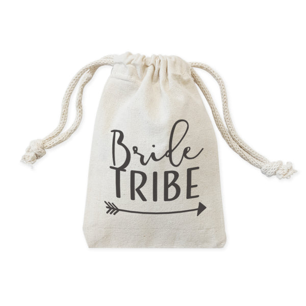 The Cotton and Canvas Co. Bride Tribe Wedding Cotton Canvas Favor Bags, 6-Pack
