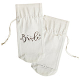 Bride Cotton Canvas Wine Bag - The Cotton and Canvas Co.