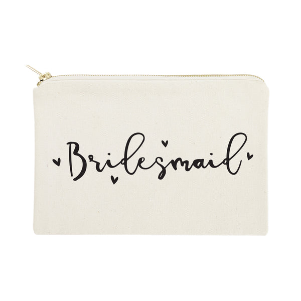 The Cotton and Canvas Co. Bridesmaid Cotton Canvas Cosmetic Bag