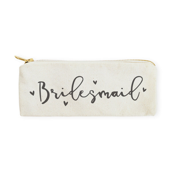 The Cotton and Canvas Co. Bridesmaid Cotton Canvas Pencil Case and Travel Pouch