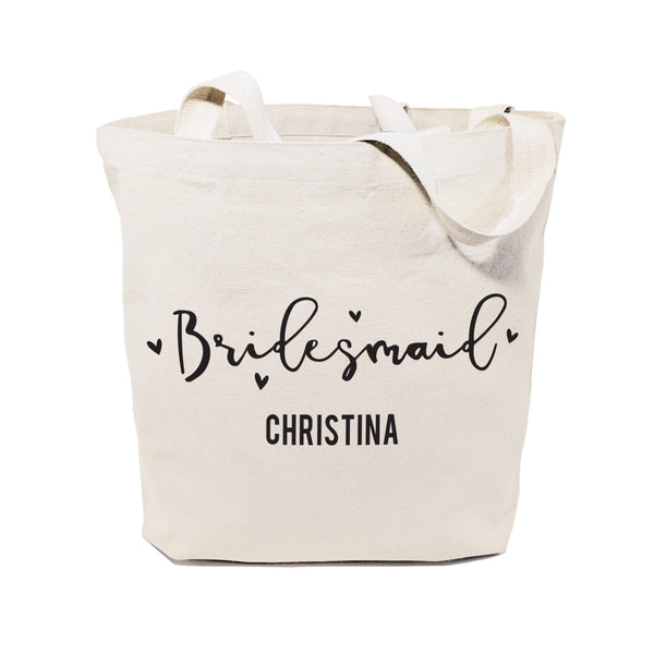 The Cotton and Canvas Co. Bridesmaid Personalized Wedding Cotton Canvas Tote Bag