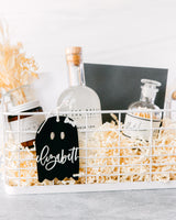 Personalized Name Ghost Halloween Gift Basket Tag