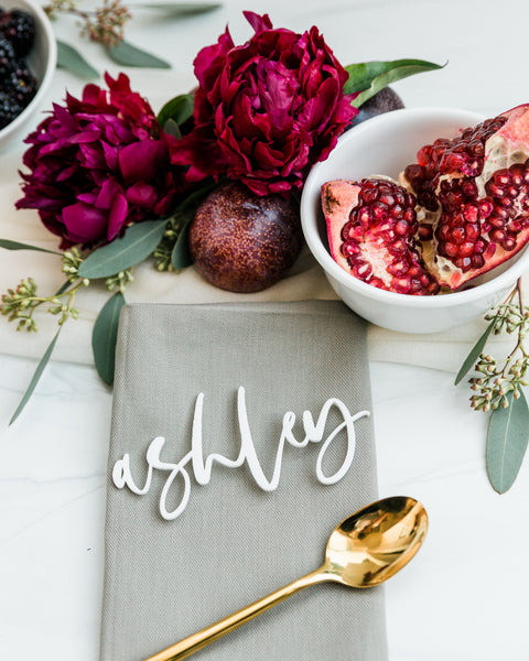 The Cotton and Canvas Co. Personalized Name Acrylic Place Card