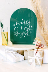Merry and Bright Christmas Acrylic Sign
