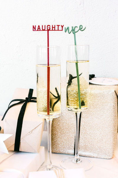 The Cotton and Canvas Co. Naughty and Nice Drink Stirrers
