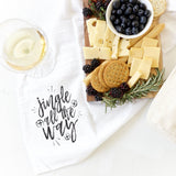 Jingle All the Way Christmas Kitchen Tea Towel - The Cotton and Canvas Co.
