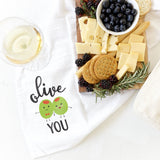 Olive You Kitchen Tea Towel - The Cotton and Canvas Co.
