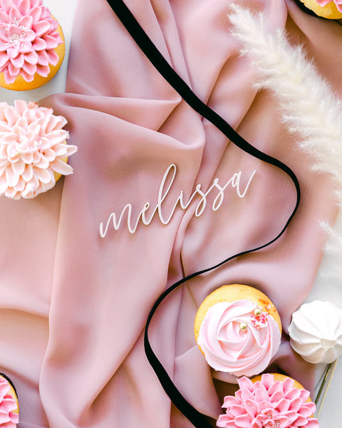 The Cotton and Canvas Co. Personalized Modern Name Acrylic Place Card