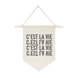 C'est La Vie Hanging Wall Banner - The Cotton and Canvas Co.