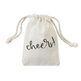 Cheers! Cotton Canvas Holiday Favor Bags, 6-Pack - The Cotton and Canvas Co.