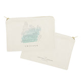 Chicago Cityscape Cotton Canvas Cosmetic Bag - The Cotton and Canvas Co.