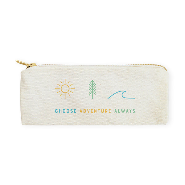 The Cotton and Canvas Co. Choose Adventure Always Canvas Pencil Case and Travel Pouch