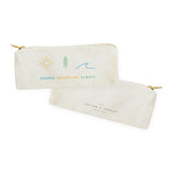 Choose Adventure Always Canvas Pencil Case and Travel Pouch - The Cotton and Canvas Co.