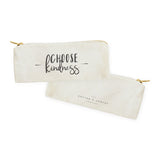 Choose Kindness Cotton Canvas Pencil Case and Travel Pouch - The Cotton and Canvas Co.