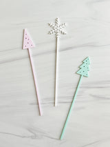 Christmas Drink Stirrers, Pack of 12