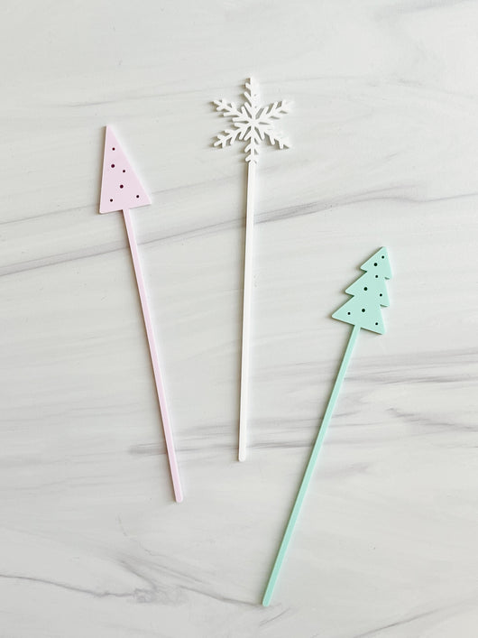 Christmas Drink Stirrers, Pack of 12