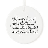 Christmas Favorites List Christmas Ornament - The Cotton and Canvas Co.