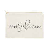 Confidence Cotton Canvas Cosmetic Bag - The Cotton and Canvas Co.