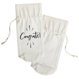 Congrats Cotton Canvas Wine Bag - The Cotton and Canvas Co.