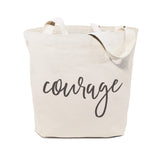 Courage Gym Cotton Canvas Tote Bag - The Cotton and Canvas Co.