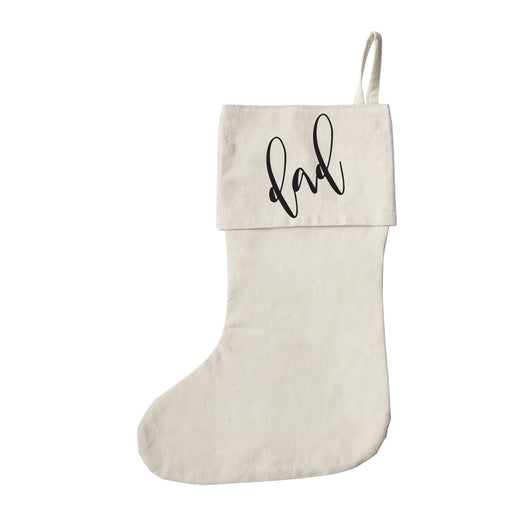 Dad Cotton Canvas Christmas Stocking - The Cotton and Canvas Co.