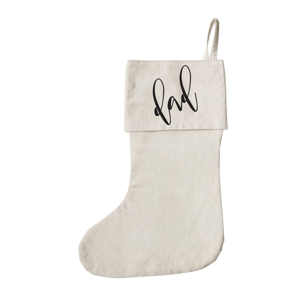 The Cotton and Canvas Co. Dad Cotton Canvas Christmas Stocking