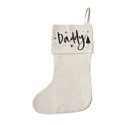 Daddy Cotton Canvas Christmas Stocking - The Cotton and Canvas Co.