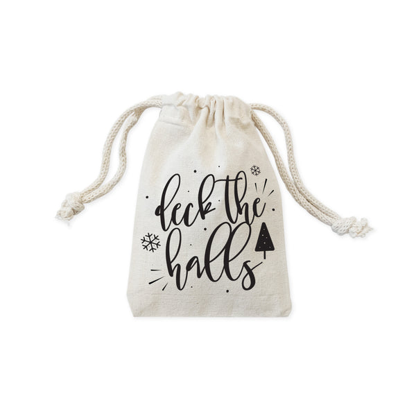 The Cotton and Canvas Co. Deck the Halls Christmas Holiday Favor Bags, 6-Pack