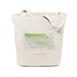 Denver Cityscape Cotton Canvas Tote Bag - The Cotton and Canvas Co.