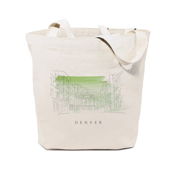 The Cotton and Canvas Co. Denver Cityscape Cotton Canvas Tote Bag