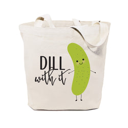 Dill With It Cotton Canvas Tote Bag - The Cotton and Canvas Co.