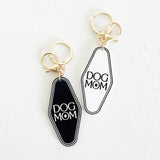 Dog Mom Retro Motel Keychain