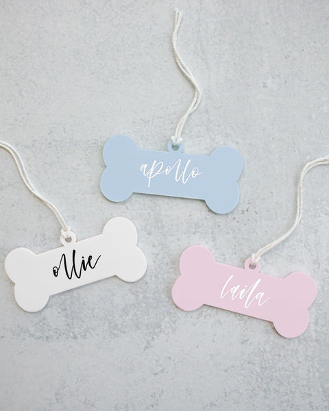 The Cotton & Canvas Co. Personalized Name Acrylic Dog Bone Christmas Ornament