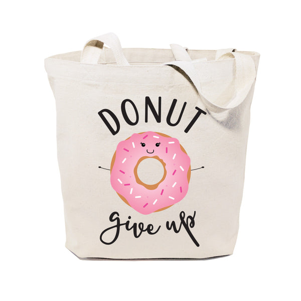 The Cotton and Canvas Co. Donut Give Up Cotton Canvas Tote Bag