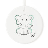 Personalized Name Elephant Christmas Ornament - The Cotton and Canvas Co.