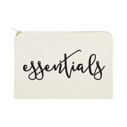 Essentials Travel Cotton Canvas Cosmetic Bag - The Cotton and Canvas Co.