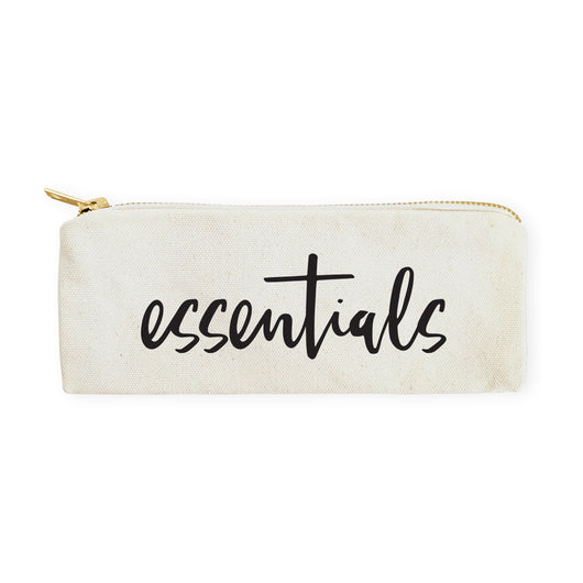 Essentials Cotton Canvas Pencil Case and Travel Pouch - The Cotton and Canvas Co.