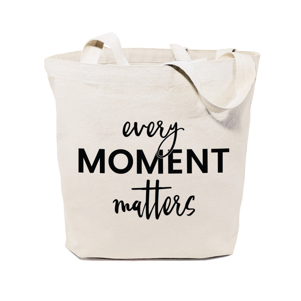 The Cotton and Canvas Co. Every Moment Matters Cotton Canvas Tote Bag