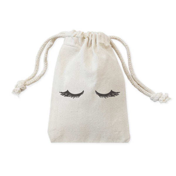 The Cotton and Canvas Co. Closed Eyelashes Wedding Favor Bags, 6-Pack