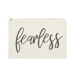 Fearless Cotton Canvas Cosmetic Bag - The Cotton and Canvas Co.