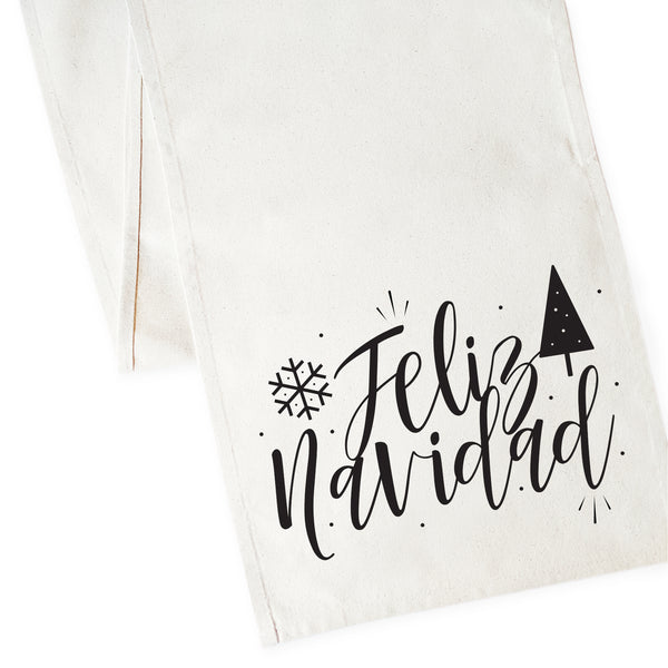 The Cotton and Canvas Co. Feliz Navidad Cotton Canvas Table Runner