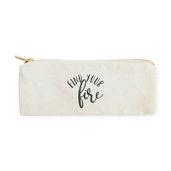 The Cotton and Canvas Co. Find Your Fire Cotton Canvas Pencil Case and Travel Pouch