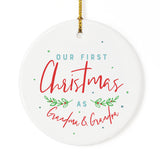 Our First Christmas as Grandma and Grandpa Christmas Ornament - The Cotton and Canvas Co.