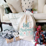 First Christmas as Mr. & Mrs. Santa Sack - The Cotton and Canvas Co.